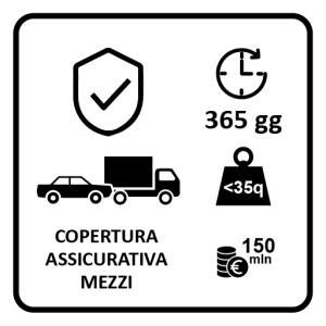 Idonea copertura assicurativa rilasciata da REVO - ex Elba Assicurazioni per il tramite di SAGAT SpA per mezzi  < 35 q.li con massimale assicurativo € 150.000 per 1 anno