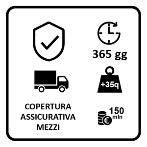 Idonea copertura assicurativa rilasciata da REVO - ex Elba Assicurazioni per il tramite di SAGAT SpA per mezzi > 35 q.li con massimale assicurativo € 150.000 per 1 anno